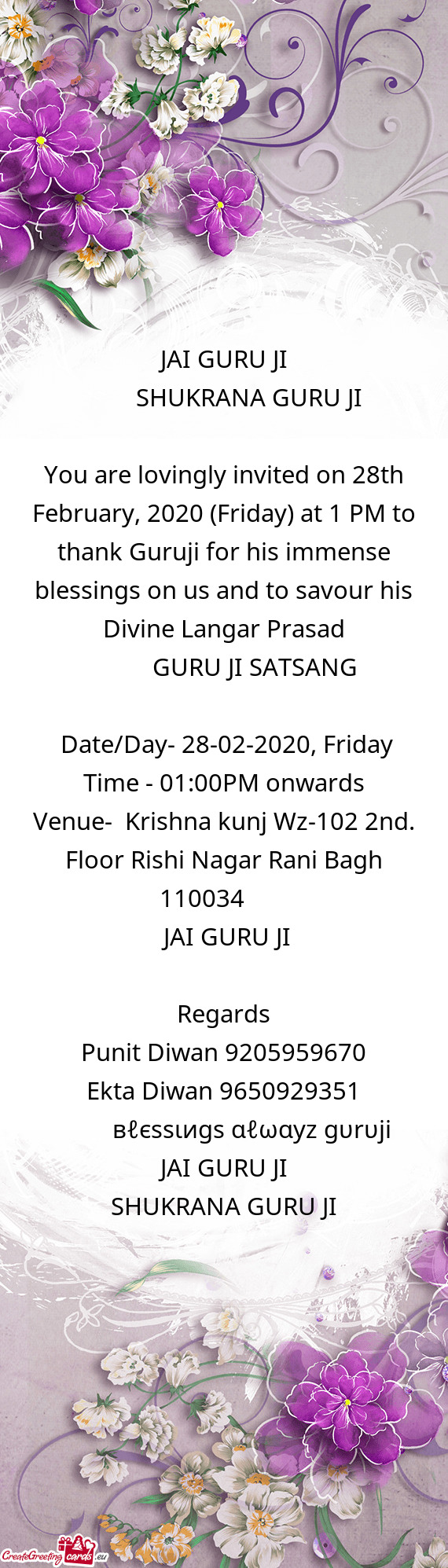 Ssings on us and to savour his Divine Langar Prasad