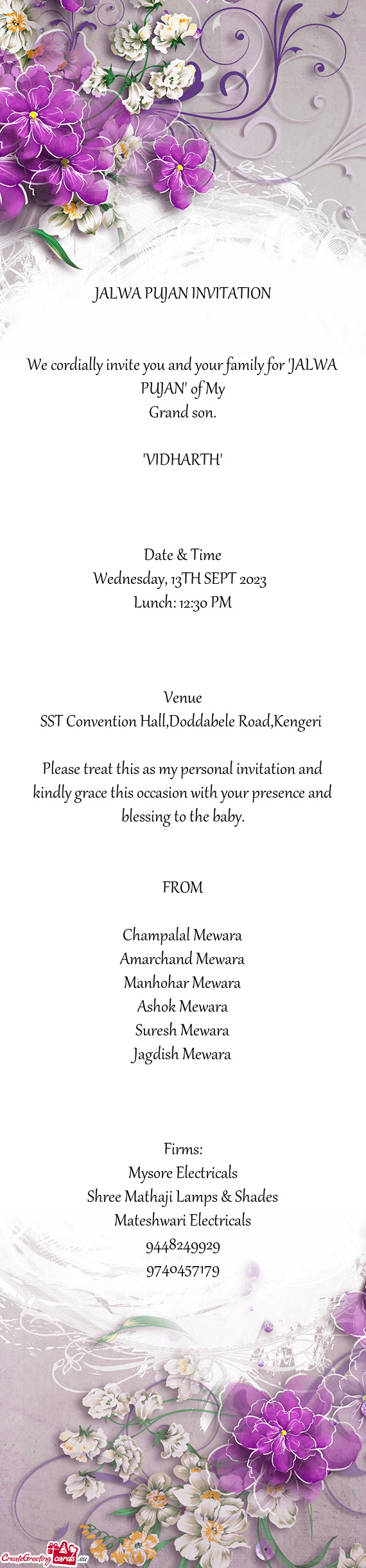 SST Convention Hall,Doddabele Road,Kengeri
