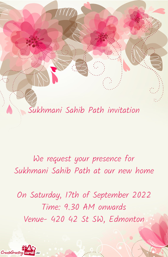 sukhmani sahib path invitation card template editable