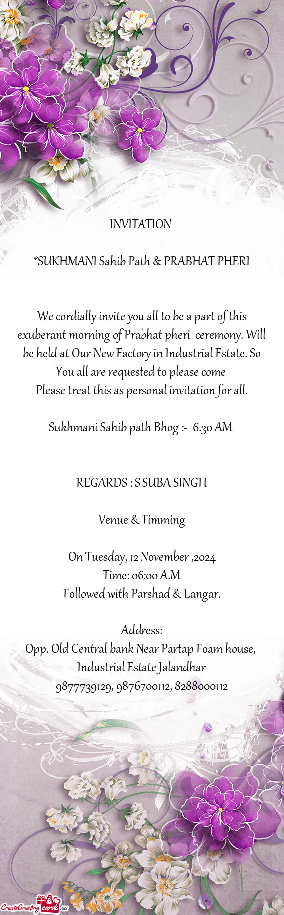 SUKHMANI Sahib Path & PRABHAT PHERI