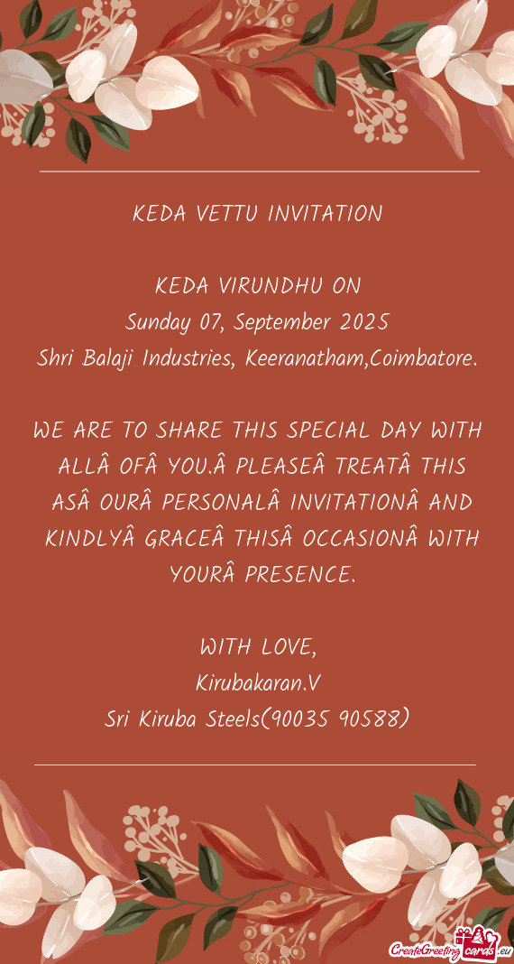 Sunday 07, September 2025