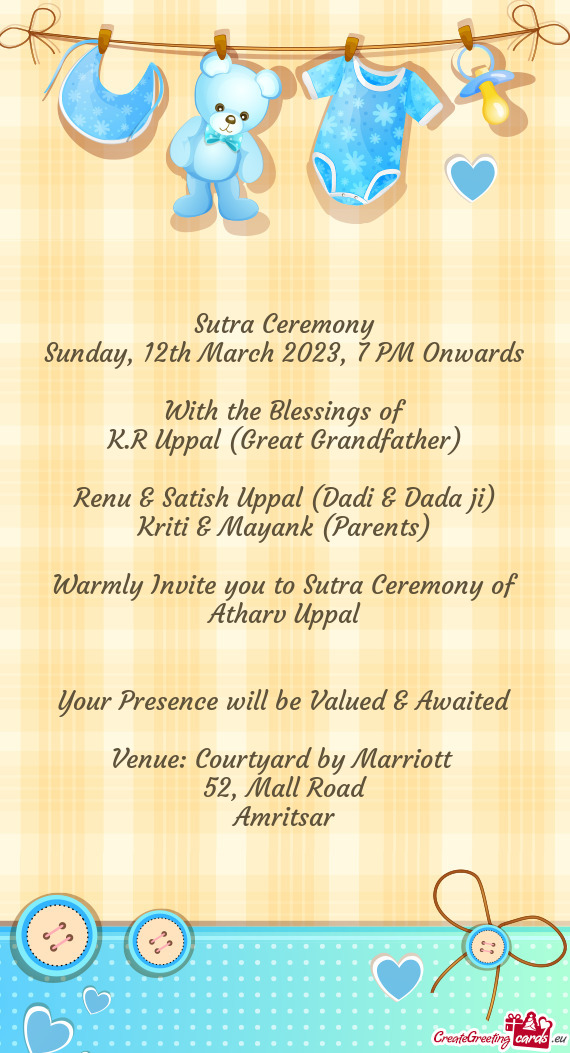 Sunday, 12th March 2023, 7 PM Onwards