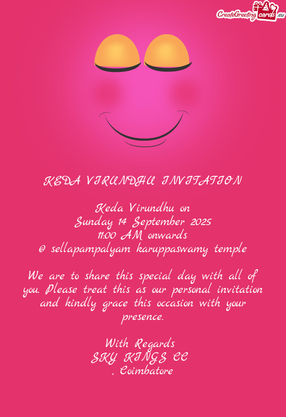 Sunday 14 September 2025