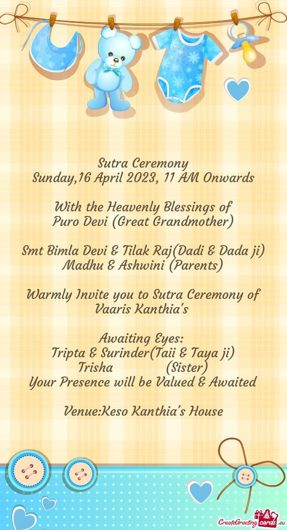 Sunday,16 April 2023, 11 AM Onwards