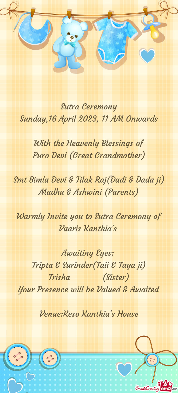 Sunday,16 April 2023, 11 AM Onwards