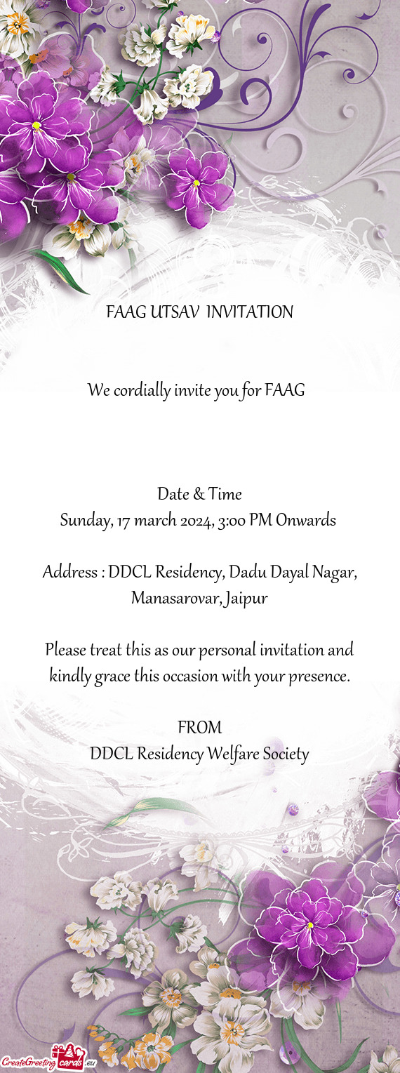 Sunday, 17 march 2024, 3:00 PM Onwards