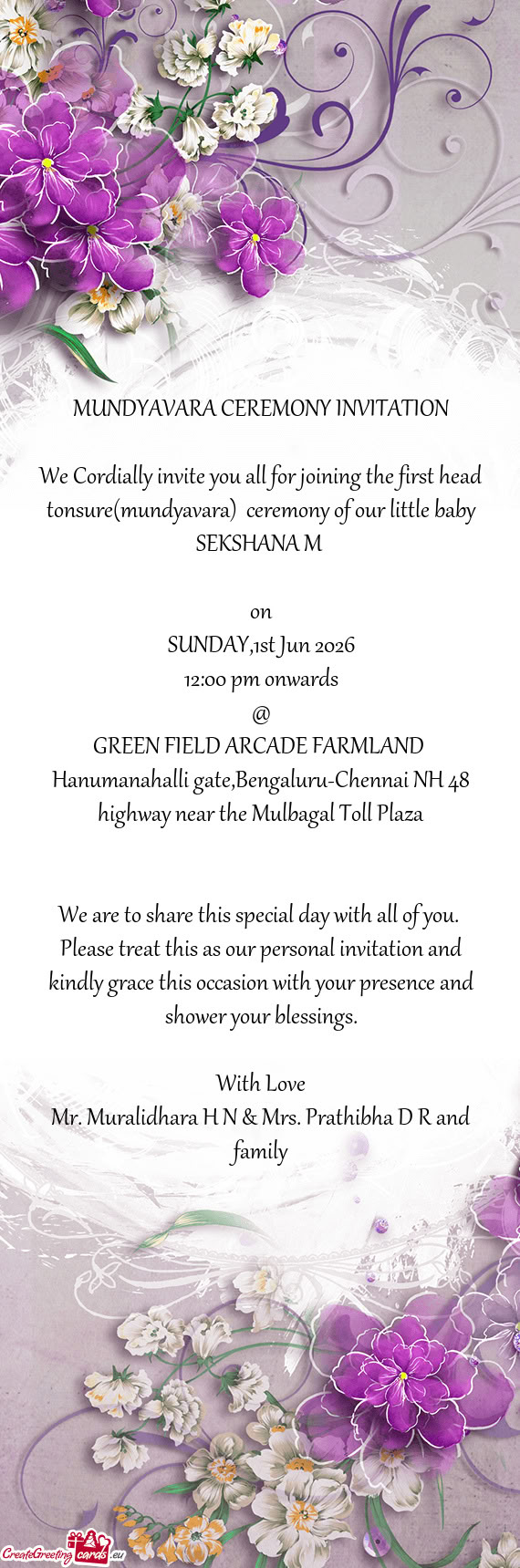 SUNDAY,1st Jun 2026