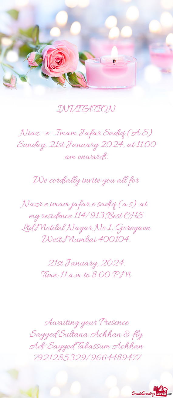 Sunday, 21st January 2024, at 11:00 am onwards