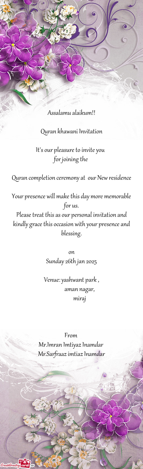 Sunday 26th jan 2025