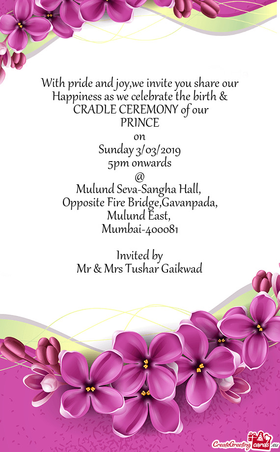 Sunday 3/03/2019
 5pm onwards
 @
 Mulund Seva-Sangha Hall
