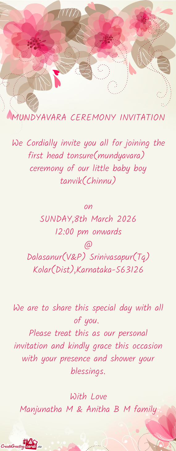 SUNDAY,8th March 2026