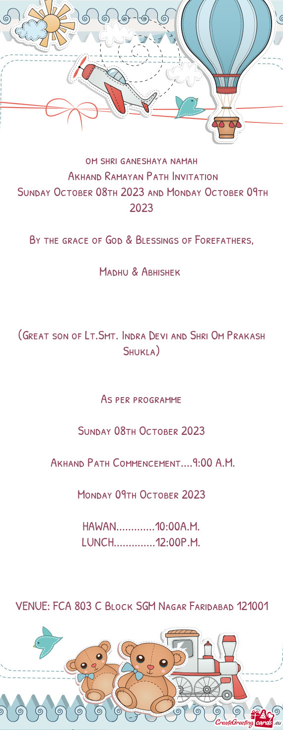 Sunday October 08th 2023 and Monday October 09th 2023