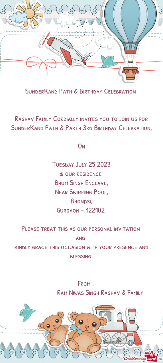 SunderKand Path & Birthday Celebration
