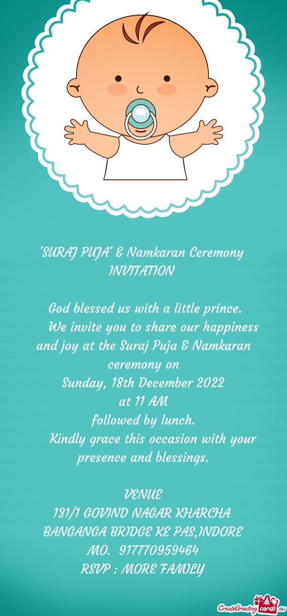 "SURAJ PUJA" & Namkaran Ceremony