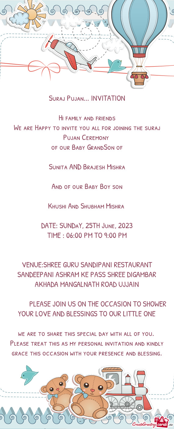 Suraj Pujan... INVITATION
