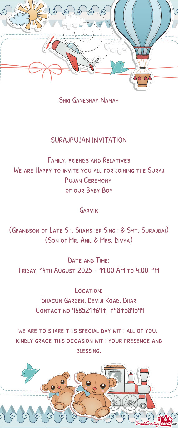 SURAJPUJAN INVITATION