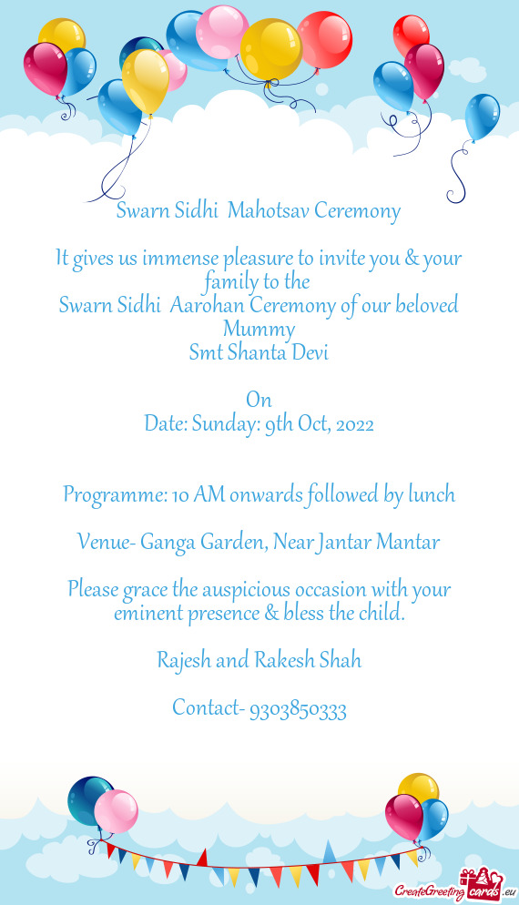 Swarn Sidhi Mahotsav Ceremony