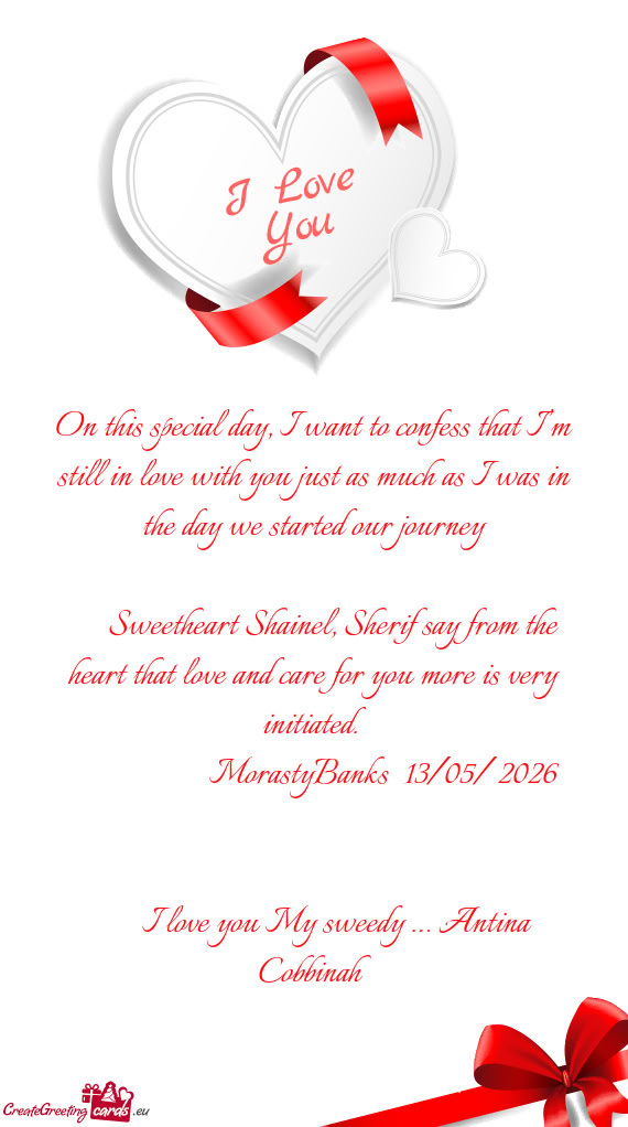 Sweetheart Shainel, Sherif say from the heart that love and care for you more is very initiated