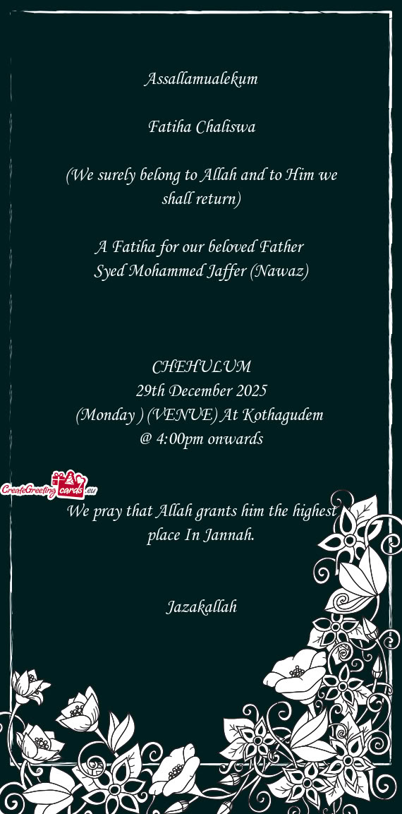 Syed Mohammed Jaffer (Nawaz)