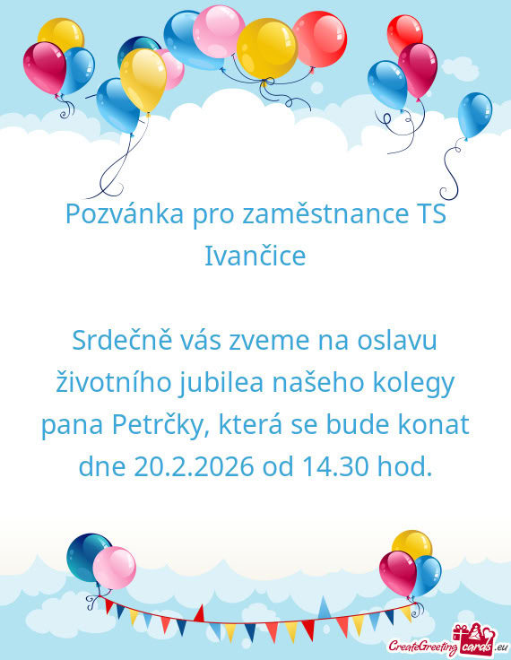T dne 20.2.2026 od 14.30 hod