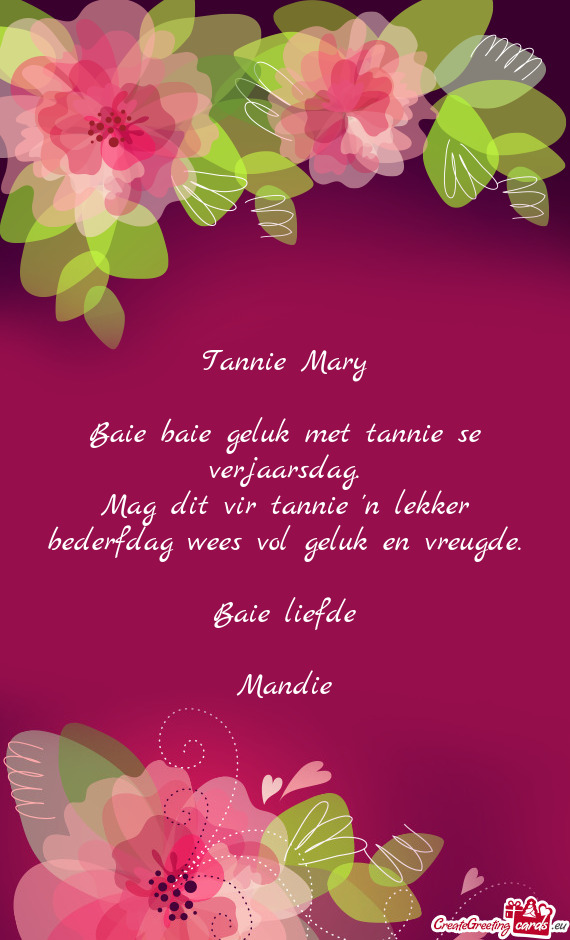 Tannie Mary