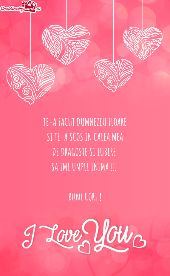 TE-A FACUT DUMNEZEU FLOARE