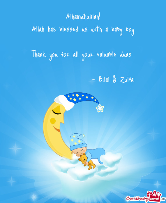 Thank you for all your valuable duas