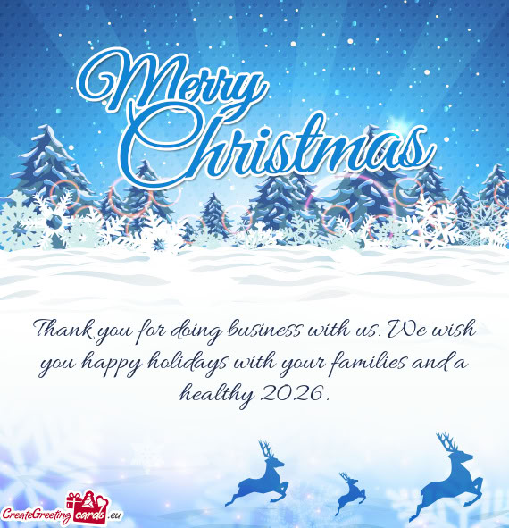 Thank you for doing business with us