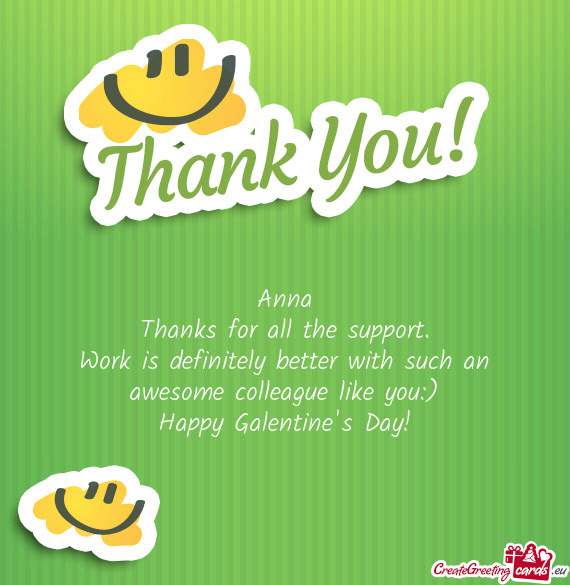 Thanks for all the support