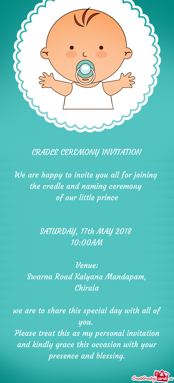 The cradle and naming ceremony
