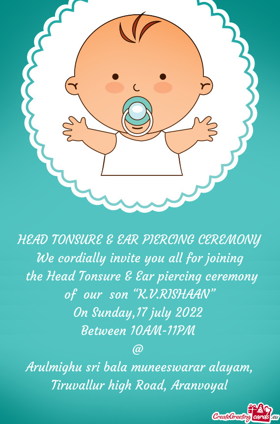 The Head Tonsure & Ear piercing ceremony