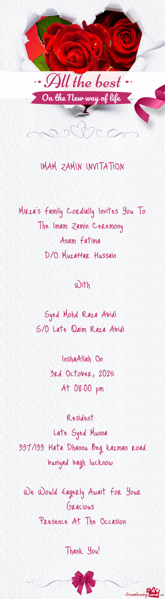 The Imam Zamin Ceremony