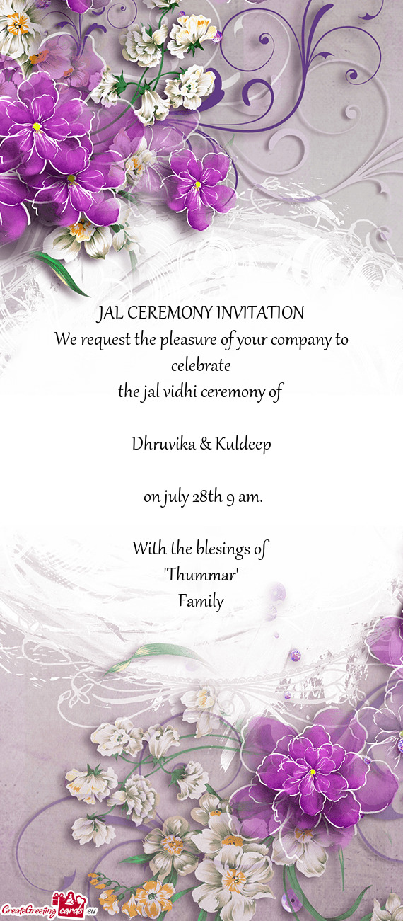 The jal vidhi ceremony of