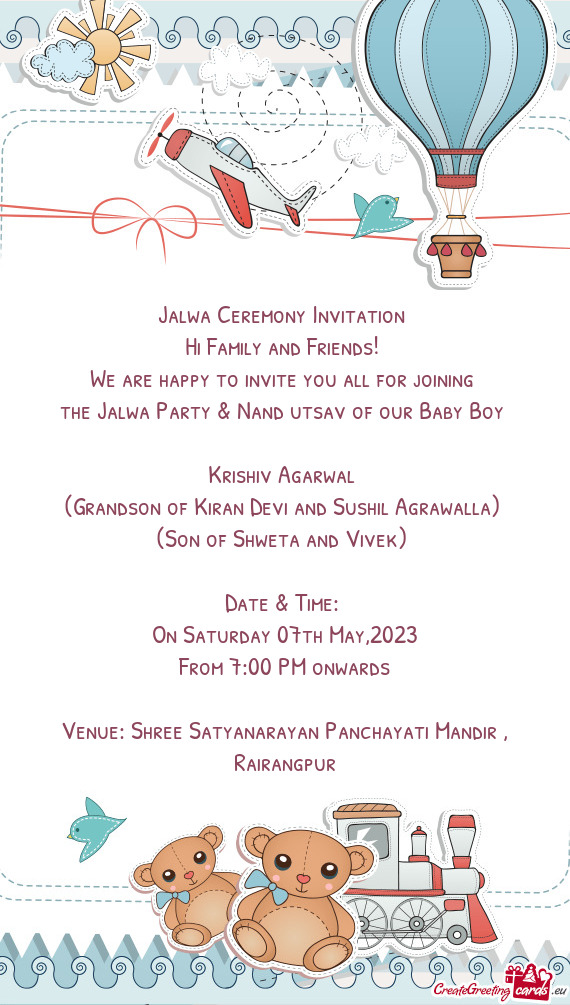 The Jalwa Party & Nand utsav of our Baby Boy