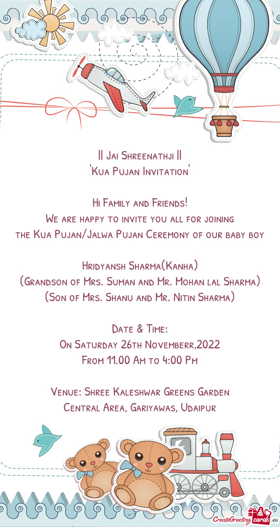 The Kua Pujan/Jalwa Pujan Ceremony of our baby boy