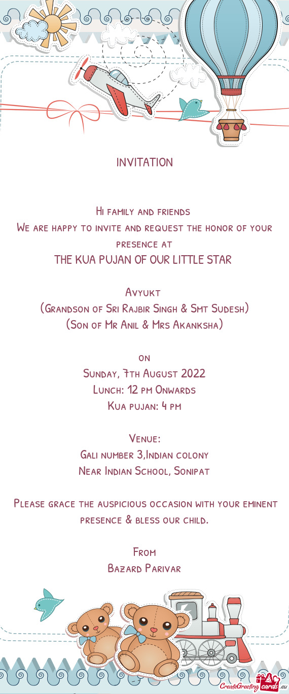 THE KUA PUJAN OF OUR LITTLE STAR