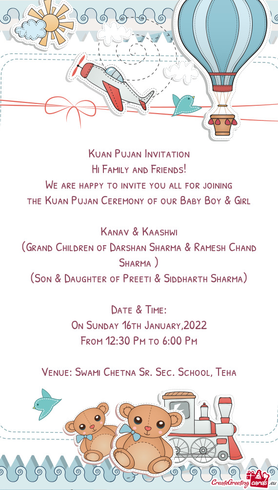 The Kuan Pujan Ceremony of our Baby Boy & Girl