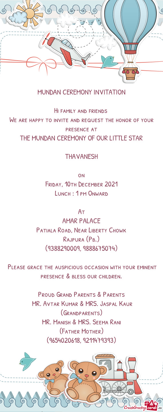 THE MUNDAN CEREMONY OF OUR LITTLE STAR