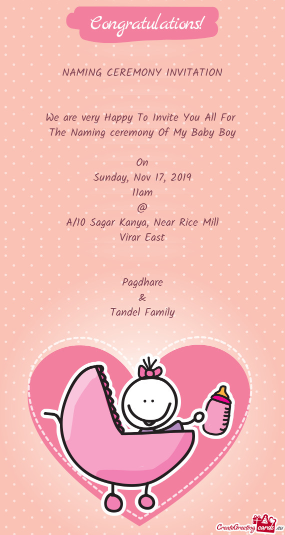 The Naming ceremony Of My Baby Boy
