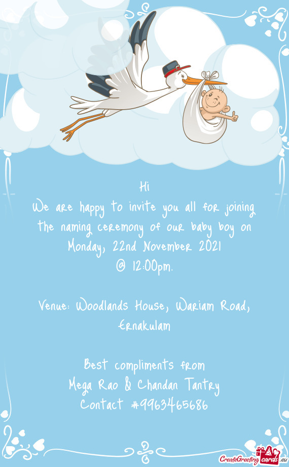 The naming ceremony of our baby boy on