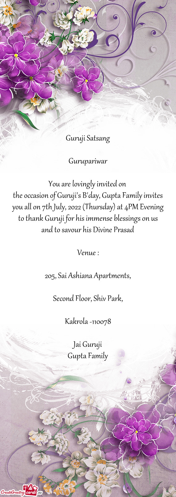 The occasion of Guruji