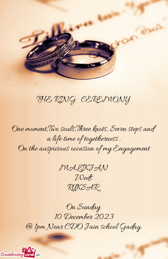 THE RING 💍 CEREMONY