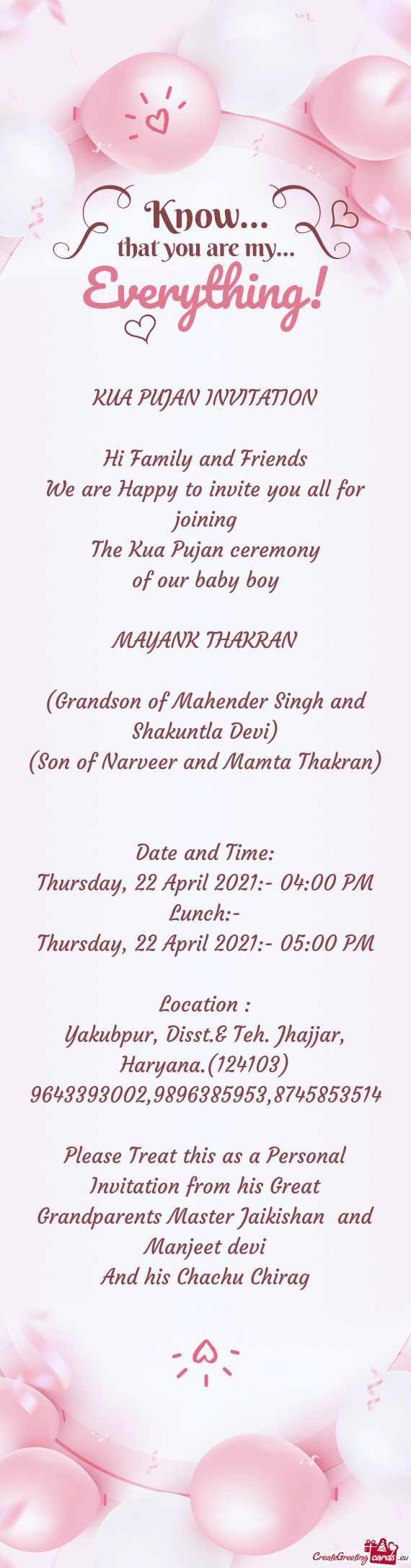 Thursday, 22 April 2021:- 04:00 PM