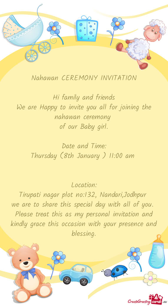 Thursday (8th January ) 11:00 am