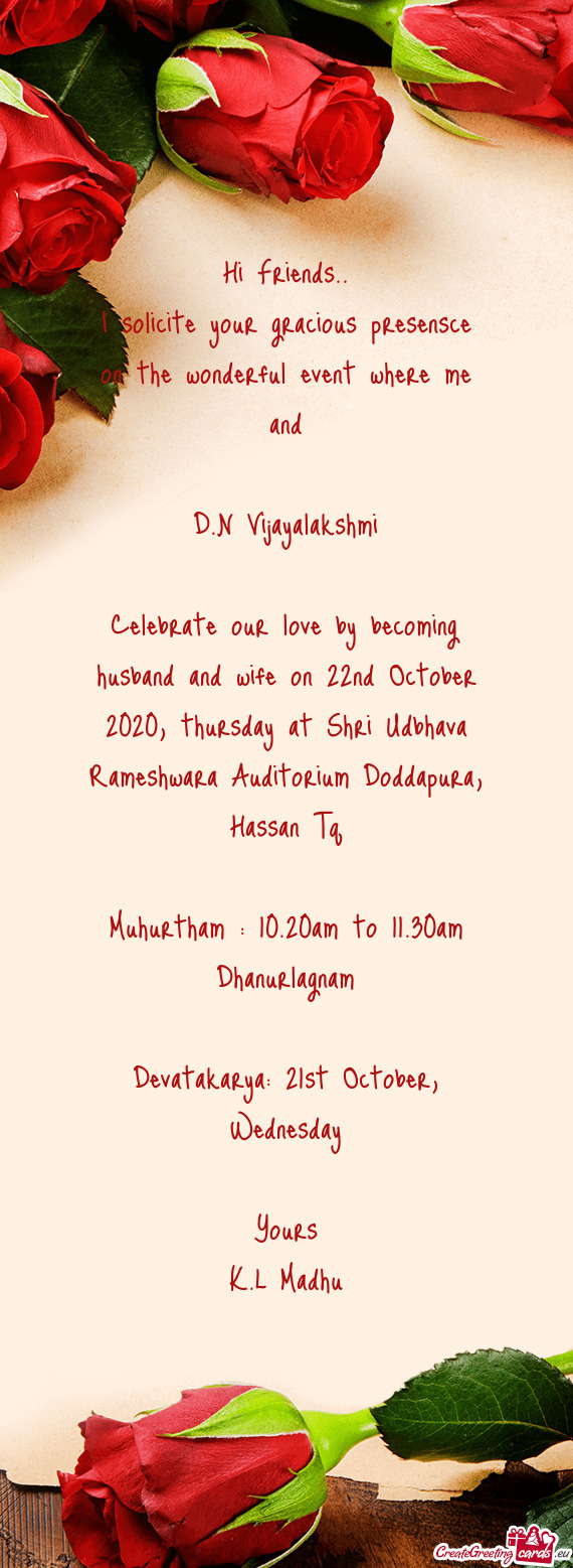 Thursday at Shri Udbhava Rameshwara Auditorium Doddapura