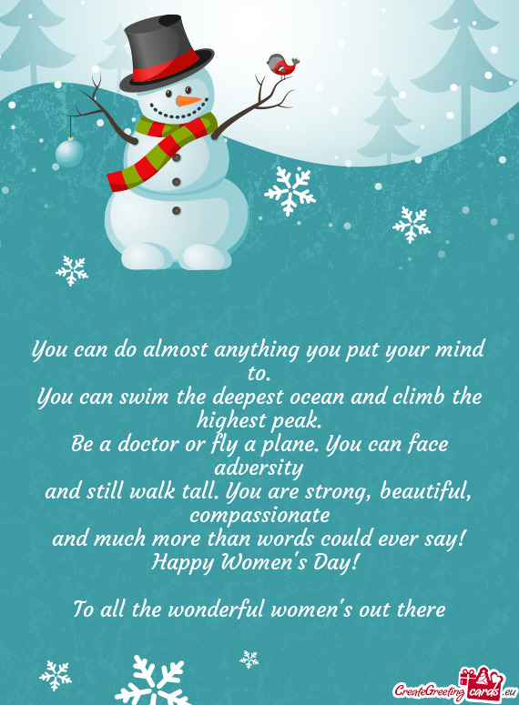 To all the wonderful women