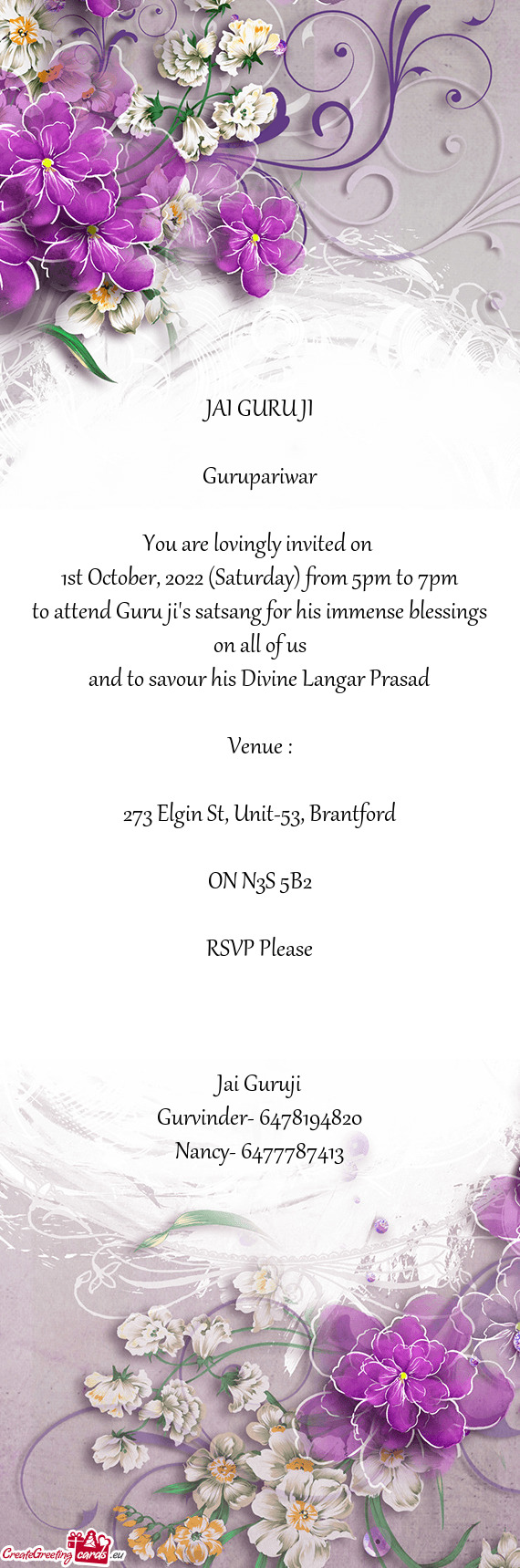 To attend Guru ji