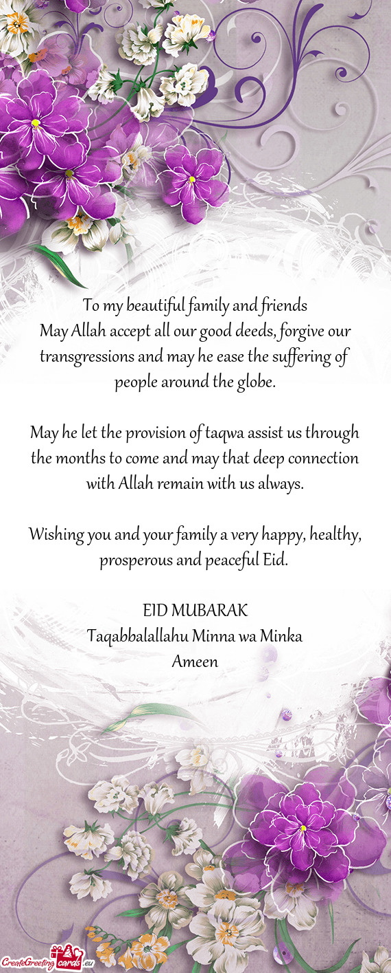 To my beautiful family and friends