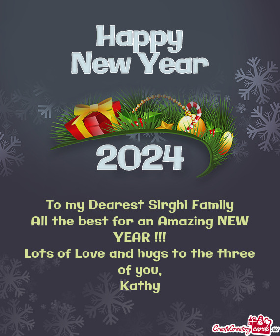 To my Dearest Sirghi Family
