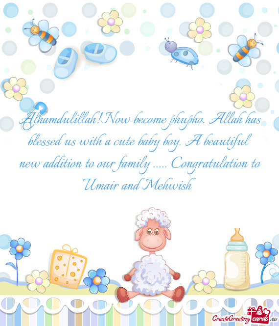 To our family ..... Congratulation to Umair and Mehwish